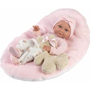Llorens Llorens 73808 NEW BORN dievčatko - realistická panenka miminko s celovinylovým tělem - 40 MA4-73808