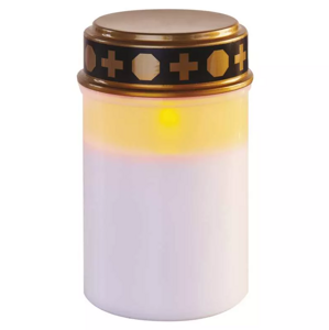 Emos LED náhrobná sviečka, 12,5 cm, 2xC, vonkajšia aj vnútorná, vintage, časovač DCCV21 - LED hrobová sviečka