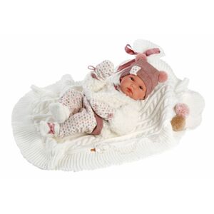 Llorens Llorens 63576 NEW BORN DIEVČATKO- realistická bábika bábätko s celovinylovým telom- 35 c MA4-63576