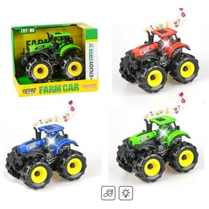 Wiky Traktor FarmCar s efektmi 14cm červený 036512