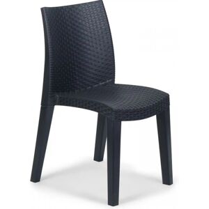 FIELDMANN   FDZN 3020 50003550 - plastová stolička LADY v prevedení umelý ratan, rozmery 55 x 48 x 86 cm