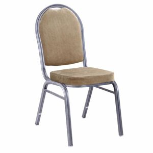 JEFF 2 NEW BE 0000183943 - Stohovateľná stolička béžová/sivý rám