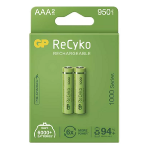 GP ReCyko HR03 (AAA) 950mAh 2ks B2111 - Nabíjacie batérie