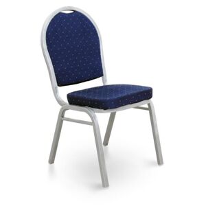 JEFF 2 NEW MO 0000183945 - Stohovateľná stolička tmavomodrá/sivý rám