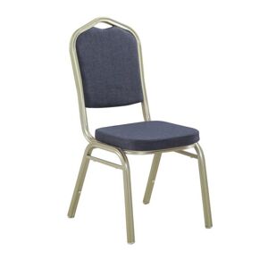 ZINA 2 NEW SI 0000183949 - Stohovateľná stolička sivá/champagne rám