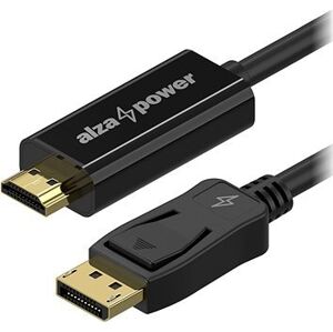 AlzaPower Core DisplayPort (M) na HDMI (M) 4K 1m čierny
