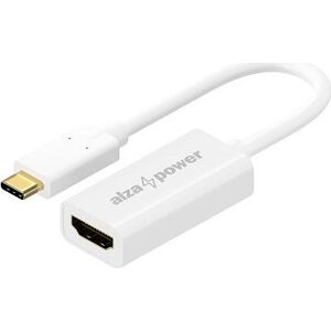 AlzaPower USB-C (M) na HDMI 2.0 4 K 60 Hz (F) 0.18 m biela