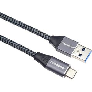 PremiumCord kábel USB-C – USB 3.0 A (USB 3.2 generation 1,3 A, 5 Gbit/s) 2 m