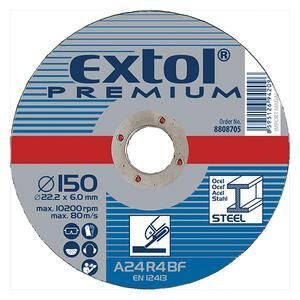 EXTOL 8808700 - Kotúč brúsny na kov 115x6.0x22