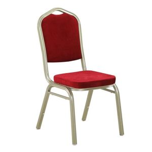 ZINA 2 NEW BO 0000183948 - Stohovateľná stolička bordová/champagne rám