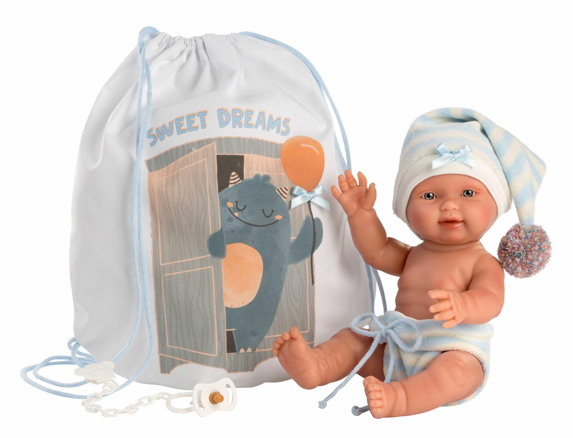 Llorens Llorens 26313 NEW BORN CHLAPČEK - realistická bábika bábätko s celovinylovým telom - 26 MA4-26313