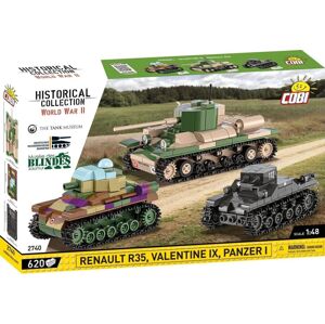 Cobi Cobi 3 tanky: Panzer I, Valentine IX, Renault R, 1:35, The Tank Museum, Les Blindes in Sau CBCOBI-2740