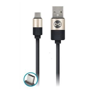 Forever USB-C kábel 1m čierny modern DATMICROMODERN-C - Prepojovací kábel 2A
