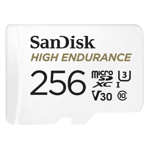 SanDisk High Endurance Video MicroSDXC 256GB Class 10 U3 V30 (r100/w40) 183568 - Pamäťová karta + adaptér