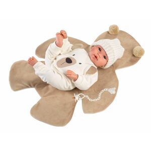 Llorens Llorens 63645 NEW BORN - realistická bábika bábätko so zvukmi a mäkkým látkovým telom - 36 MA4-63645